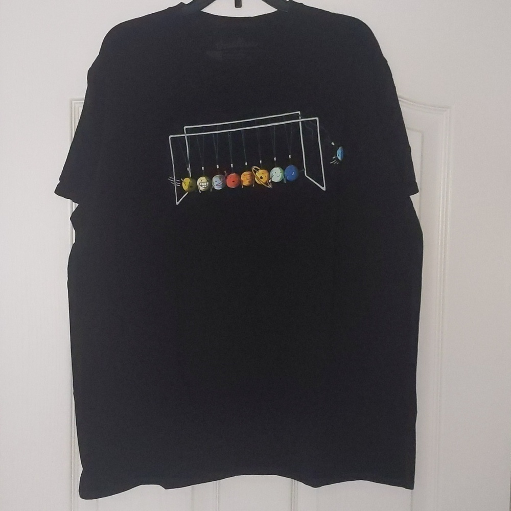 Men's large black tshirt Planets/ Solar system